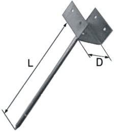 Ridge beam bracket (galvanized nail and plate)